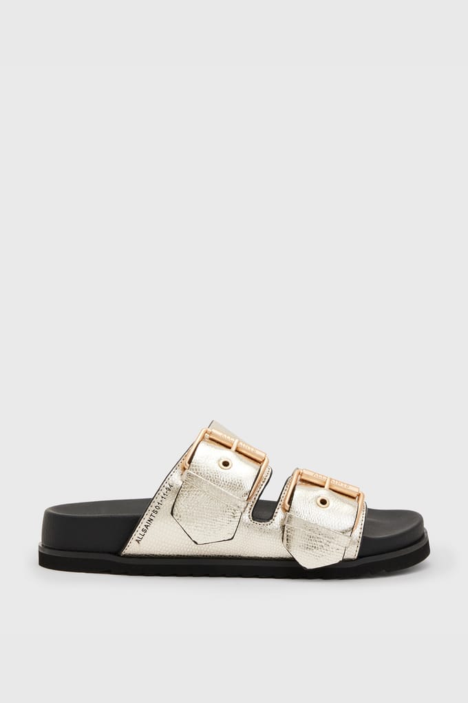 AllSaints Sian Sandal Metallic Gold Größe: 37 | Sandalen Outlet | Damen | Gelb
