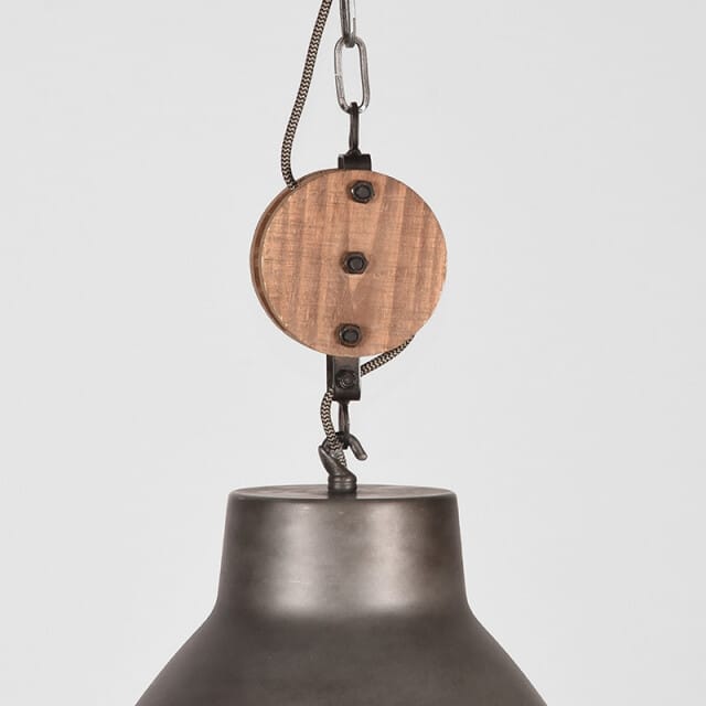 LABEL51 - Hanglamp Dock - Burned Steel - Industrieel - 42x42x37 cm