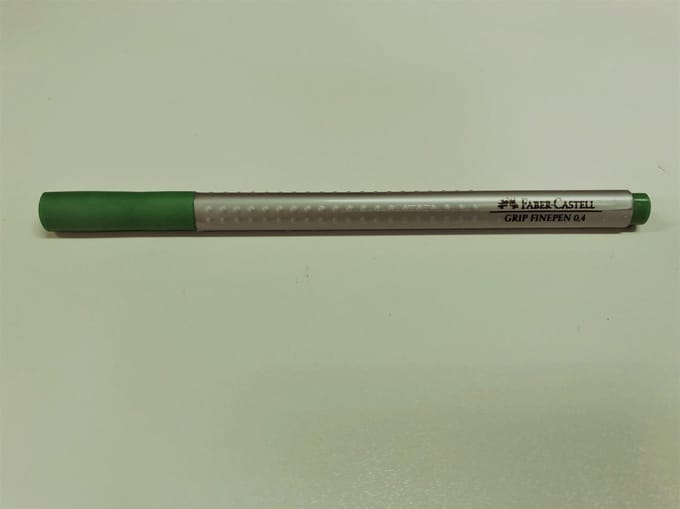 Faber Castell Fineliner FC Grip 0 - 4 mm - permanent olijfgroen