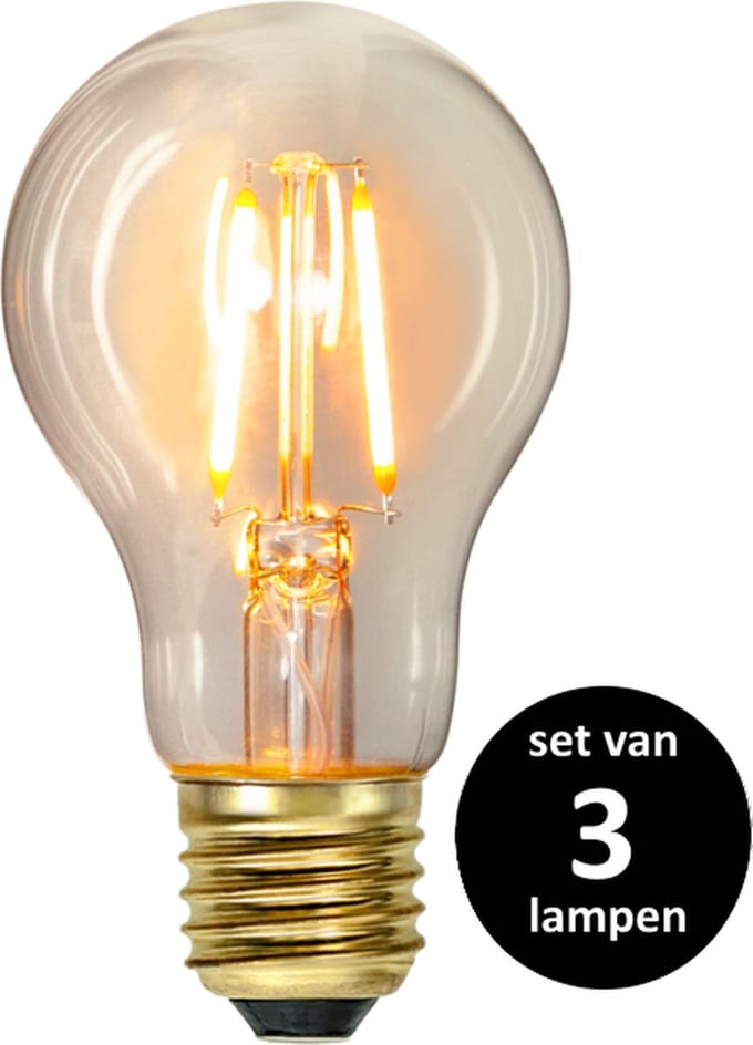 Soft Glow Peertje - E27 - 1.6W - set van 3