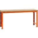 Manuflex werkbank Profi standaard, Tafelblad multiplex B 2000 x D 700, roodoranje