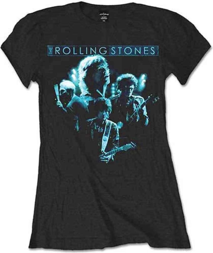 The Rolling Stones - Band Glow Dames T-shirt - M - Zwart