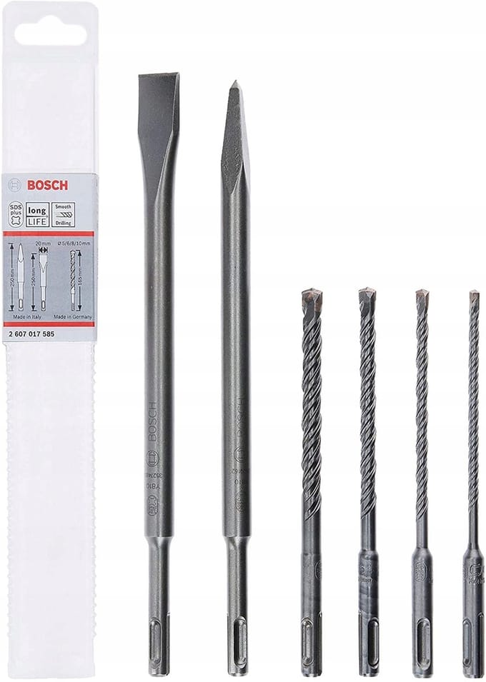 Bosch Professional SDS Plus-5 Set: 4 Boren & 2 Beitels