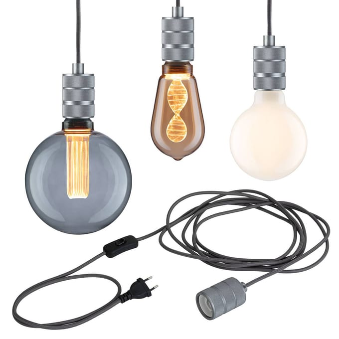 Neordic Hanglamp Tilla incl. stekker E27 max. 20W Alu dimbaar Metaal