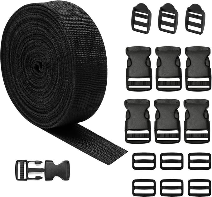 Sterke Nylon Singelband (2.5 cm Breed, 15 Meter Lang)