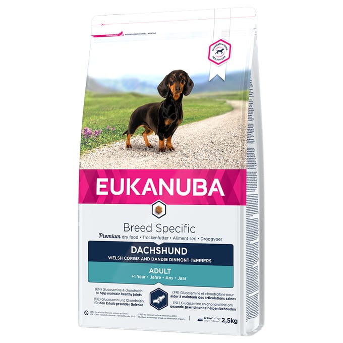 Eukanuba Dachshund/Teckel - Breed Specific - Kip - Hondenvoer - 2.5 kg