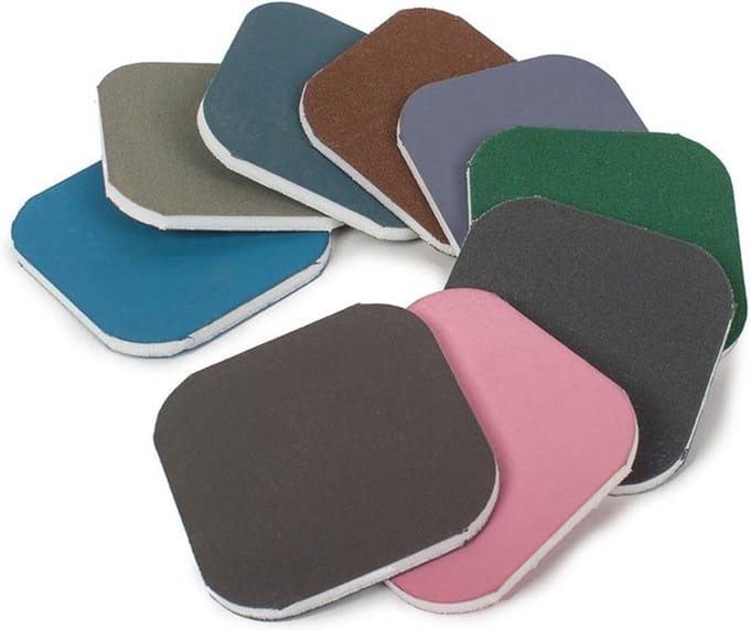 Micro-Mesh soft touch pads 2x2 (5x5cm), set of 9 StewMac SM3730