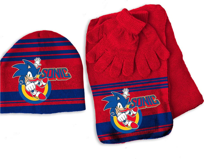 Sonic Set muts, sjaal en handschoenen, Power Up - ONE SIZE 3-6 jr - Acryl / Elastaan