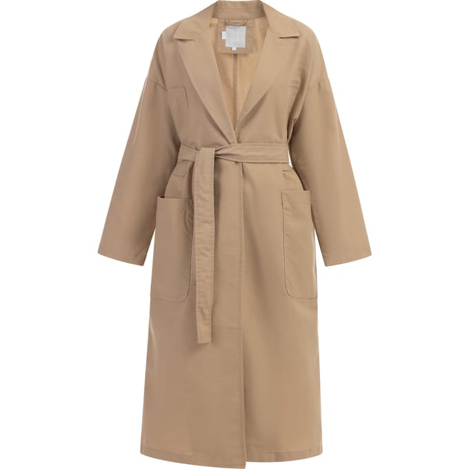 RISA Trenchcoat met tailleriem Dames caramel