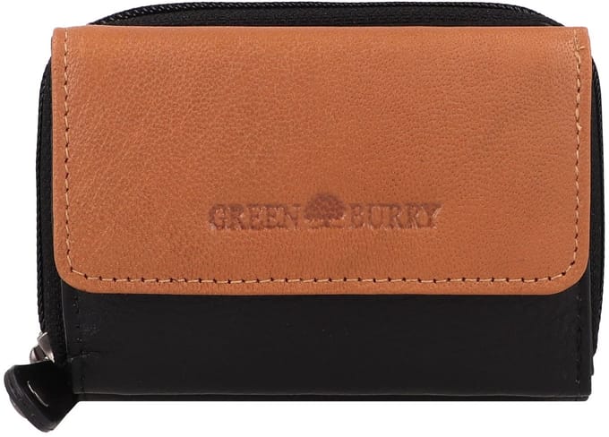 Greenburry Nappa Portemonnee RFID-bescherming Leer 11 cm - Dames - Horizontaal - black-tan