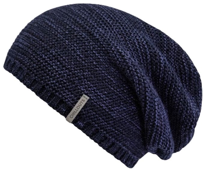 Chillouts beanie muts Keith navy gemeleerd