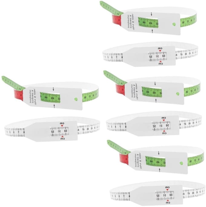 Meetlint Set - Hoofdomtrek Band - Lichaam Meten - Flexibel Plastic - 8 Stuks 56cm - Assorti