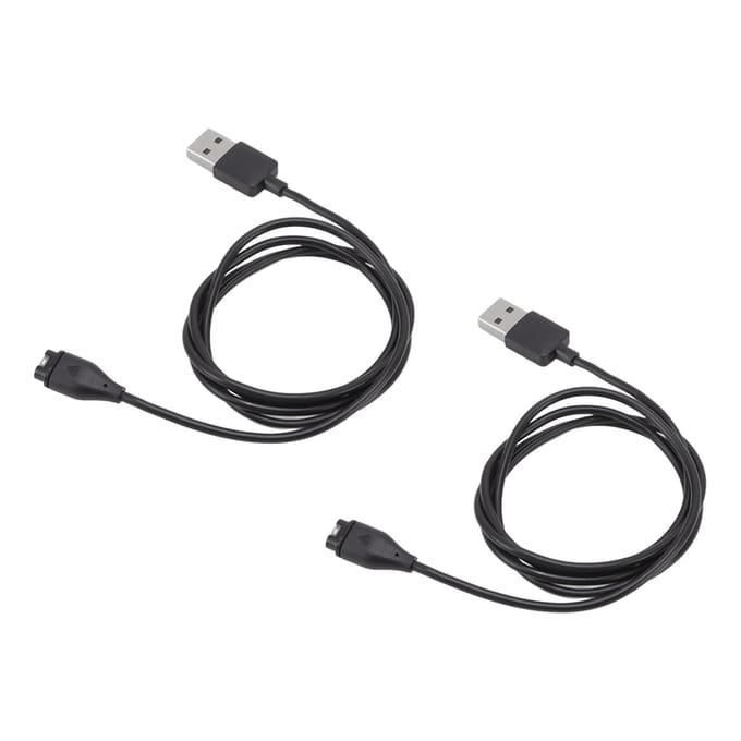 2 stuks Horloge Oplaadkabel USB Oplaadkabel Accessoire Geschikt voor Garmin Vivomove Sport Venu 2 Plus black