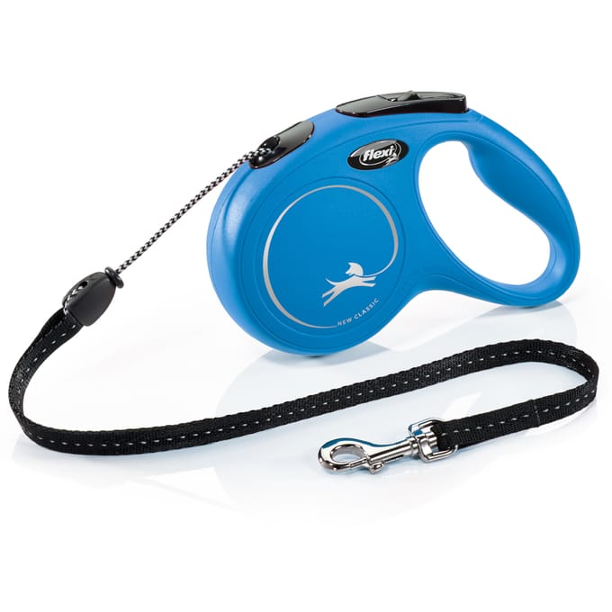 Flexi New Classic - Hondenriem - Koord - Blauw - M - 5 m