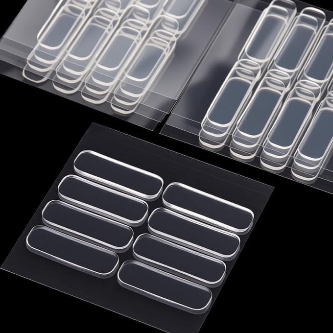 Zelfklevende Bumperstrips - Deurstoppers Bufferpads - Bescherming Meubels - 64 Stuks Transparant - 35 x 10 x 2 mm - Helder