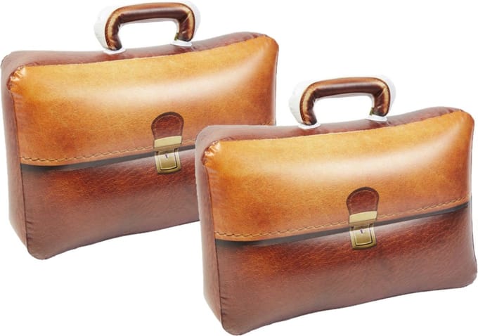 Smiffy's Aktetas/schooltas - 2x - opblaasbaar - geslaagd artikelen - 45 x 30 cm