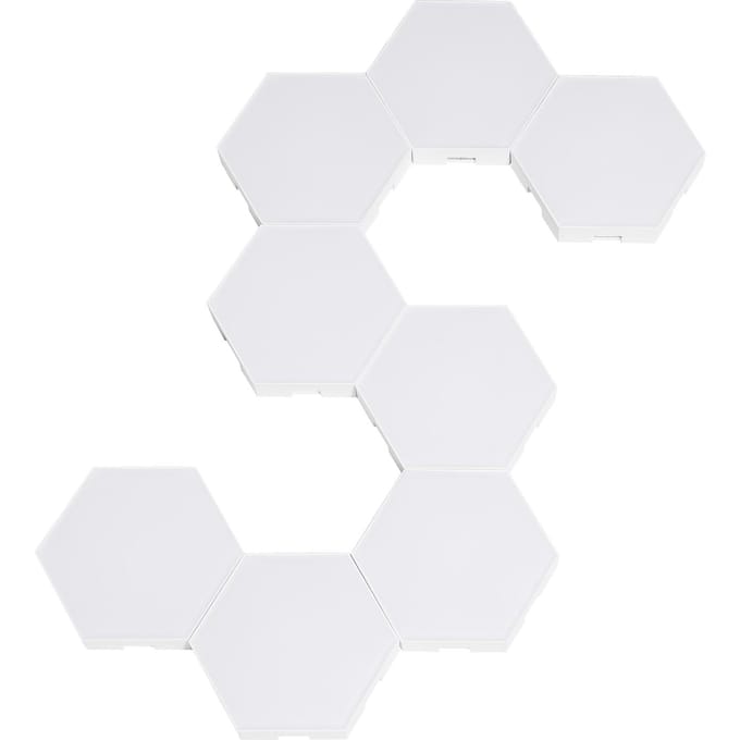 Neoglint 8PCS BT aangesloten RGB zeshoek licht sfeerlamp wand decoratieve verlichting met controller wit