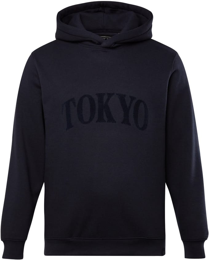 STHUGE - Heren - Hoodie oversized capuchon flockprint - Donkermarine - Maat L