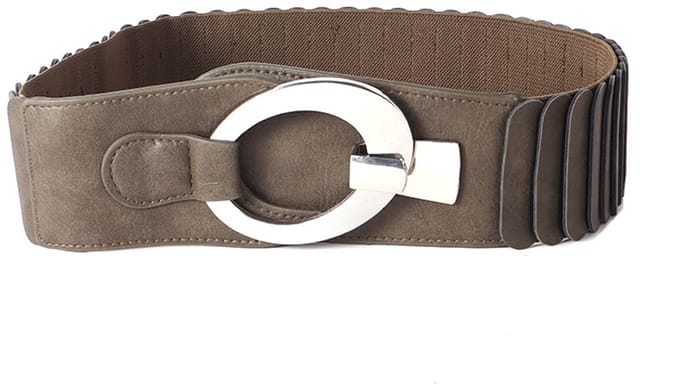 Giuliano Elastische Riem - Olijfgroen - made in Italy - Dames - Elastische Tailleriem