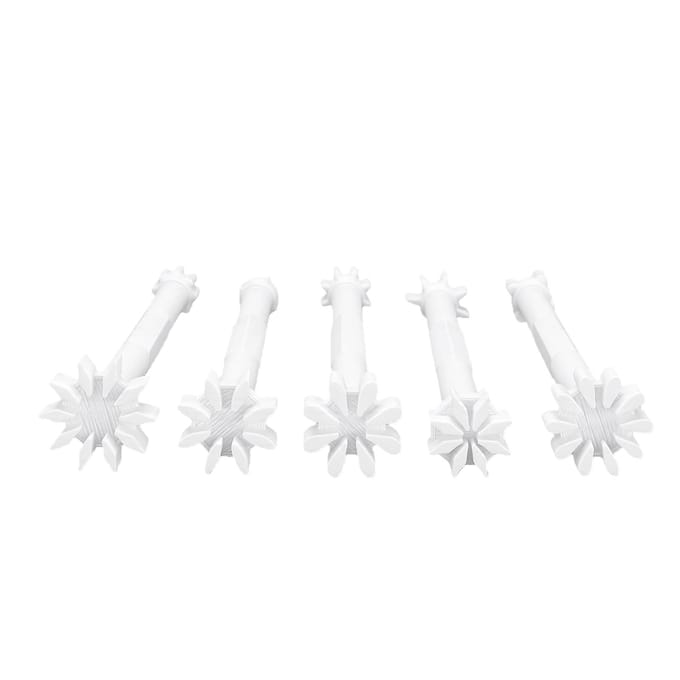 5 STKS Bloemen Florale Dotting Tools voor Stippen Schilderen Comfortabele Grip Dotting Tool met Ergonomisch Handvat white