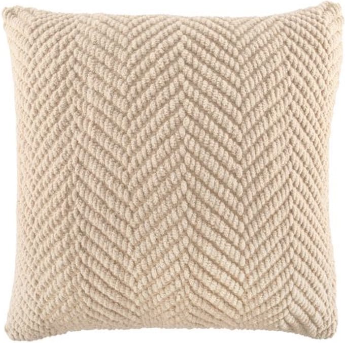 Tiseco - Kussen (gevuld) RENEE - Gebreide look - 45x45 cm, ivoor