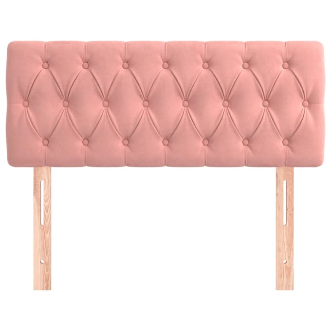 vidaXL - Hoofdbord - 90x7x78/88 - cm - fluweel - roze