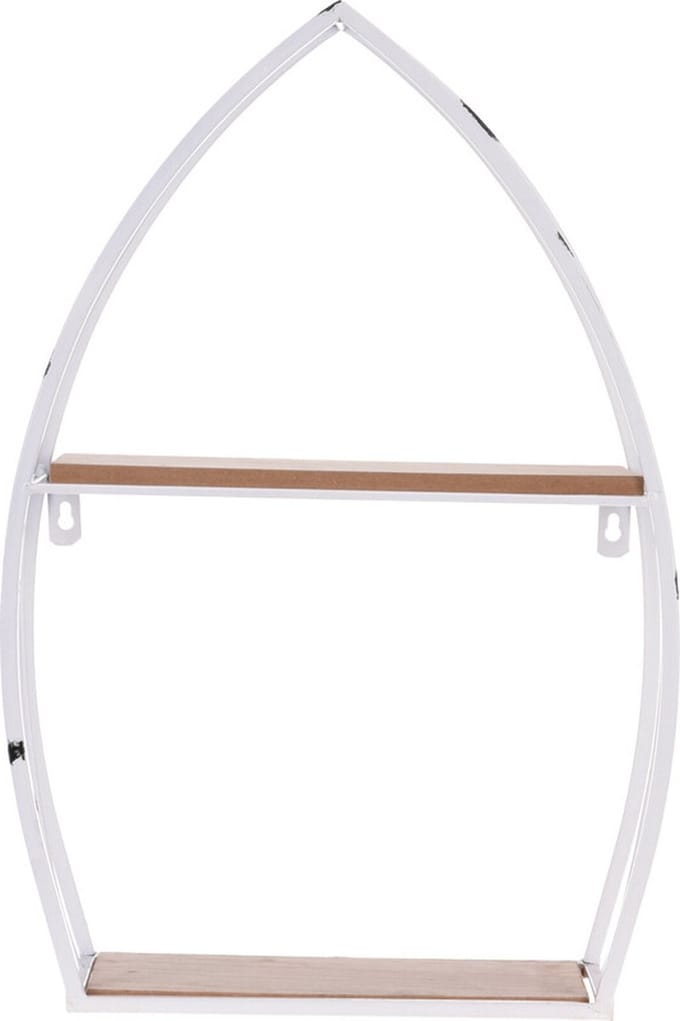 Displayrek Metaal Wit Bootvorm 32x48x12cm