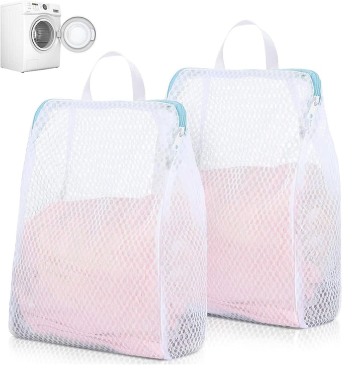 Grote wasnetten voor delicatesse - Herbruikbare waszakken met premium ritssluiting (50x60cm)