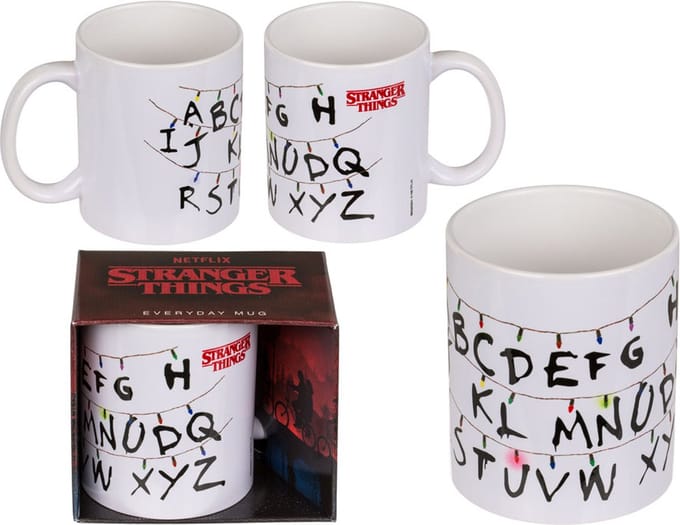 Stranger Things Light mok - Stranger Things mok - Stranger Things kerstverlichting mok - Stranger Things alfabet mok