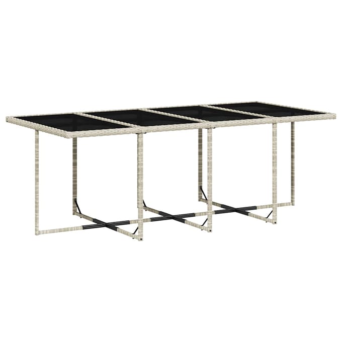 vidaXL - 9-delige - Tuinset - met - kussens - poly - rattan - lichtgrijs