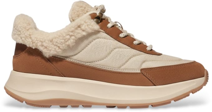 FitFlop F-mode flow shearling-mix sneakers