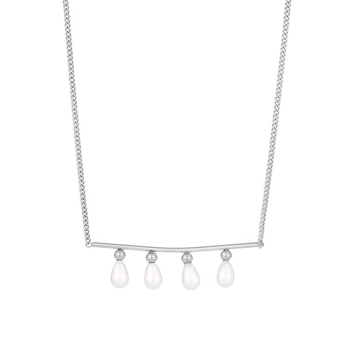 Victorious Dames Ketting - Zilver - Model: Parel Mana