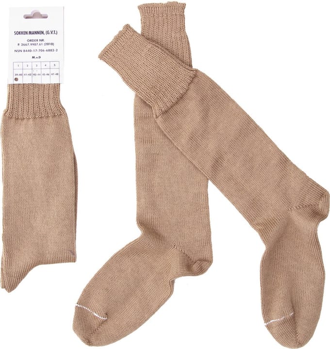 Leger sokken 70% wol - Khaki Khaki 43-44