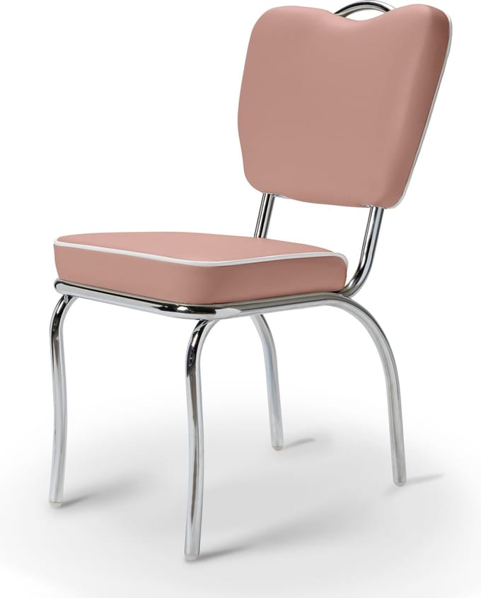 Bel Air Retro Eetkamerstoel CO-26 Dusty Rose