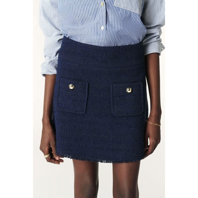 BA&SH Jupe Bonnie Marine Taglia: 38 | Minigonne Outlet | Donna