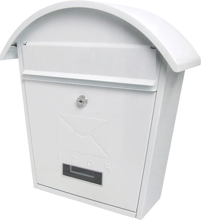Brievenbus compact wit - Sterling MB06.