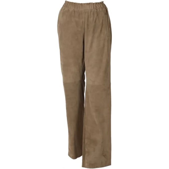Leren brede broek van geitenvel vrouw Oakwood Uranus