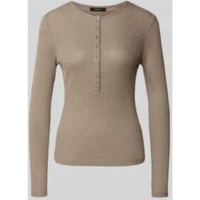 Shirt met lange mouwen van viscosemix met knoopsluiting, model 'Sosmica'