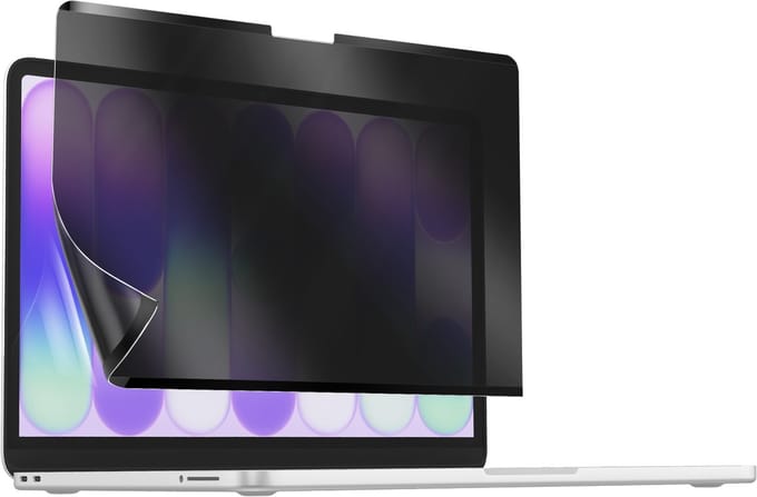 Avizar Screenprotector geschikt voor MacBook Neo 13 Privacy Filter Magnetisch, Transparant zwart