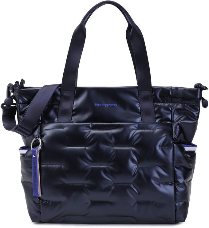 Hedgren PUFFER Tote Bag – Gewatteerde shopper – Waterafstotend – Lichtgewicht – Peacoat Blue