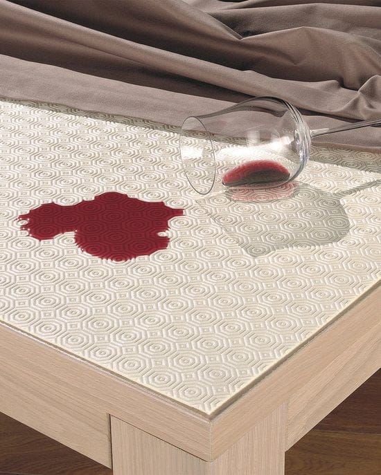 Mistral Home Tafelbeschermer - Gommtex - 110x110 cm - Wit