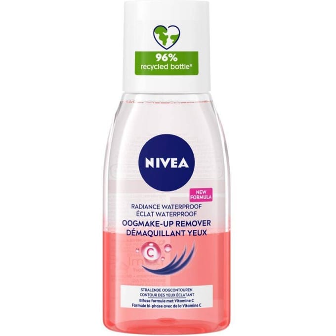 NIVEA Stralend Waterproof Oogmake-up Remover - Geschikt voor waterproof make-up - Cleanser Met Vitamine C - 125 ml