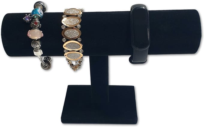 Ilènne - Armbanden & horloge houder / display - 1 rol - Zwart velours