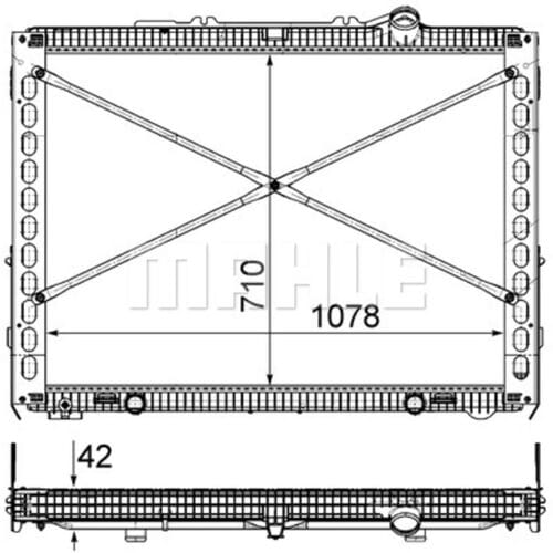 Radiator, motorkoeling MAHLE CR 2097 000P