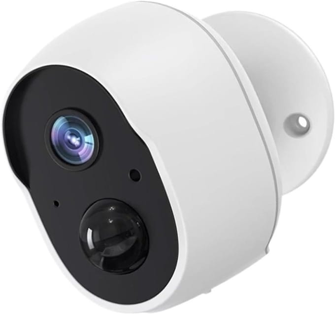Beveiligingscamera Buiten - WIFI Camera - Huisbewaking - Bewegingsdetectie - 3MP - Wit