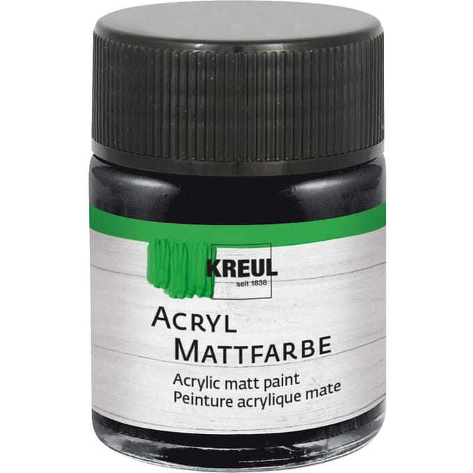 KREUL acryl matte verf, 50 ml - Zwart