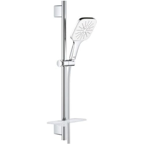 GROHE Rainshower SmartActive Cube 130 Glijstangset - 60 cm - met zeepschaal - chroom/moon white - 26584LS0
