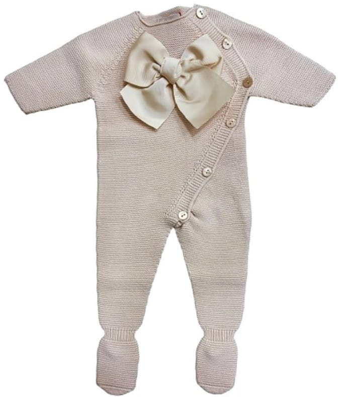 Condor beige babypakje met strik