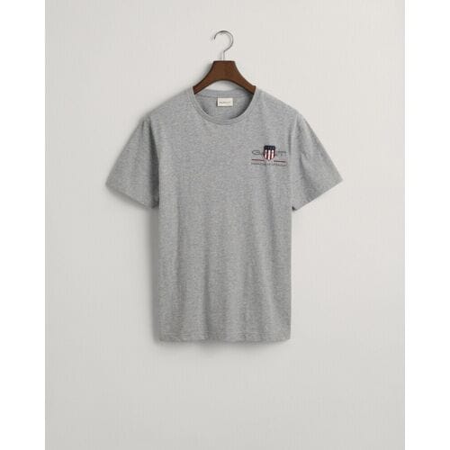 Gant T-Shirt Archive Shield Embroidery Grijs Melange / male