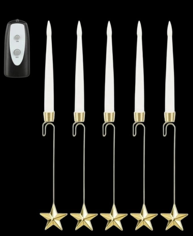 Luca Lighting ledkaars,ster (5 stuks) H32xD4cm